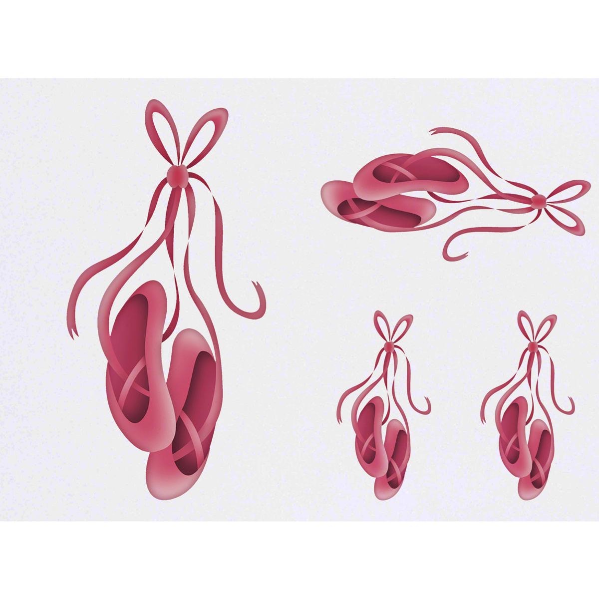 'Ballet Shoes' Temporary Tattoos -  Water Resistant, Skin-Safe, Non-Toxic Transfers (TO024663)