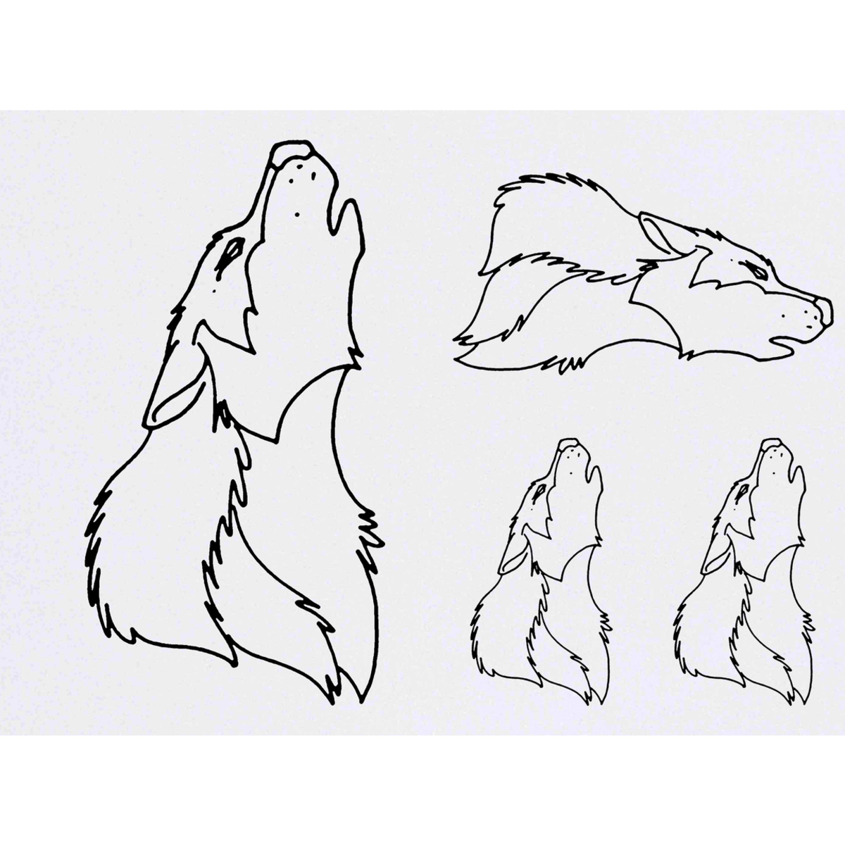 'Howling Wolf' Temporary Tattoos -  Water Resistant, Skin-Safe, Non-Toxic Transfers (TO026069)