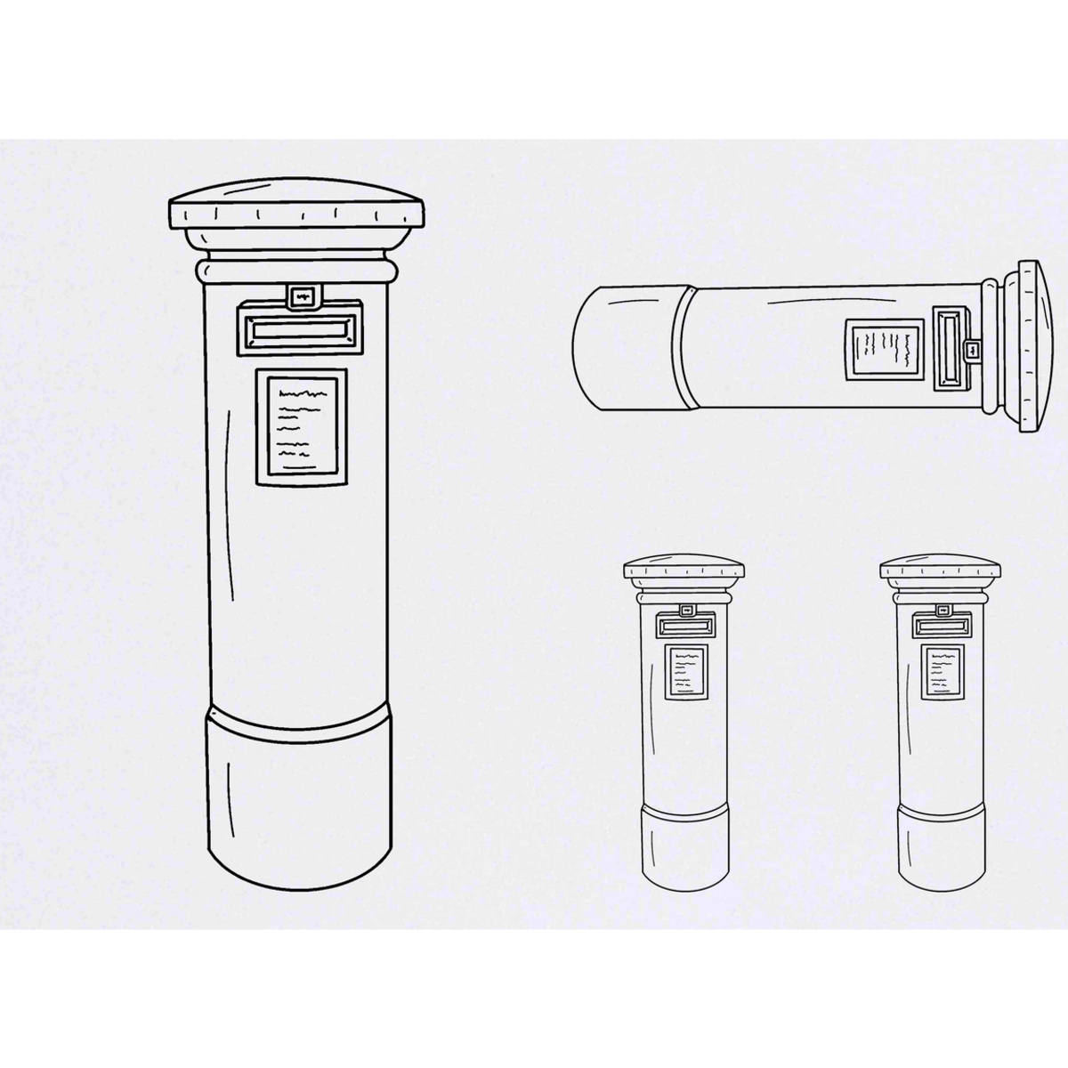 'Post Box' Temporary Tattoos -  Water Resistant, Skin-Safe, Non-Toxic Transfers (TO027661)