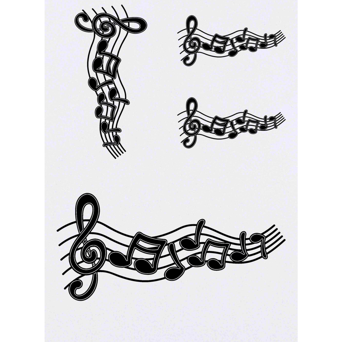 'Music Notes' Temporary Tattoos -  Water Resistant, Skin-Safe, Non-Toxic Transfers (TO029208)