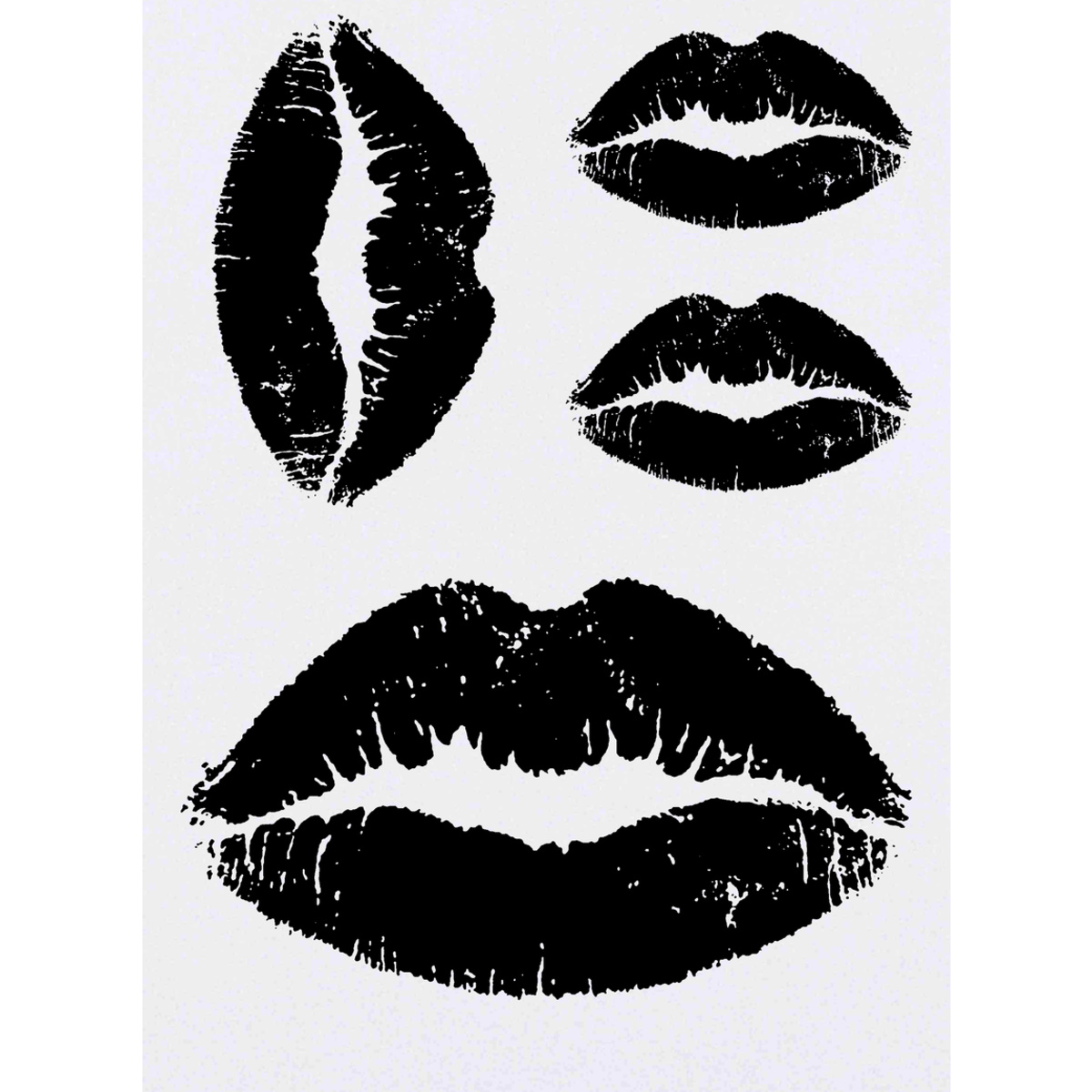 'Lipstick Kiss' Temporary Tattoos -  Water Resistant, Skin-Safe, Non-Toxic Transfers (TO029863)