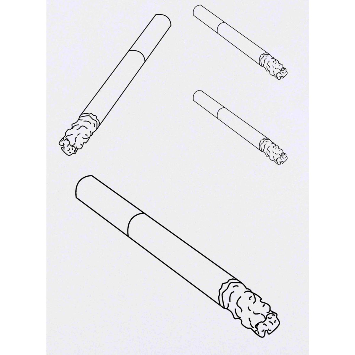 'Cigarette' Temporary Tattoos -  Water Resistant, Skin-Safe, Non-Toxic Transfers (TO030059)