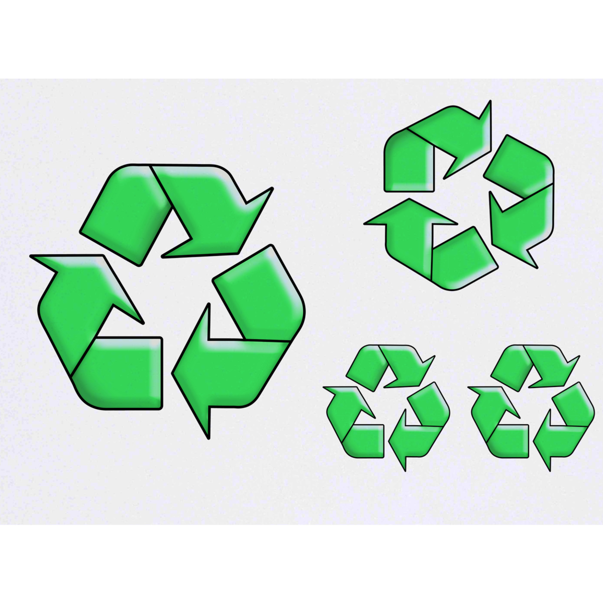 'Recycling Symbol' Temporary Tattoos -  Water Resistant, Skin-Safe, Non-Toxic Transfers (TO031839)