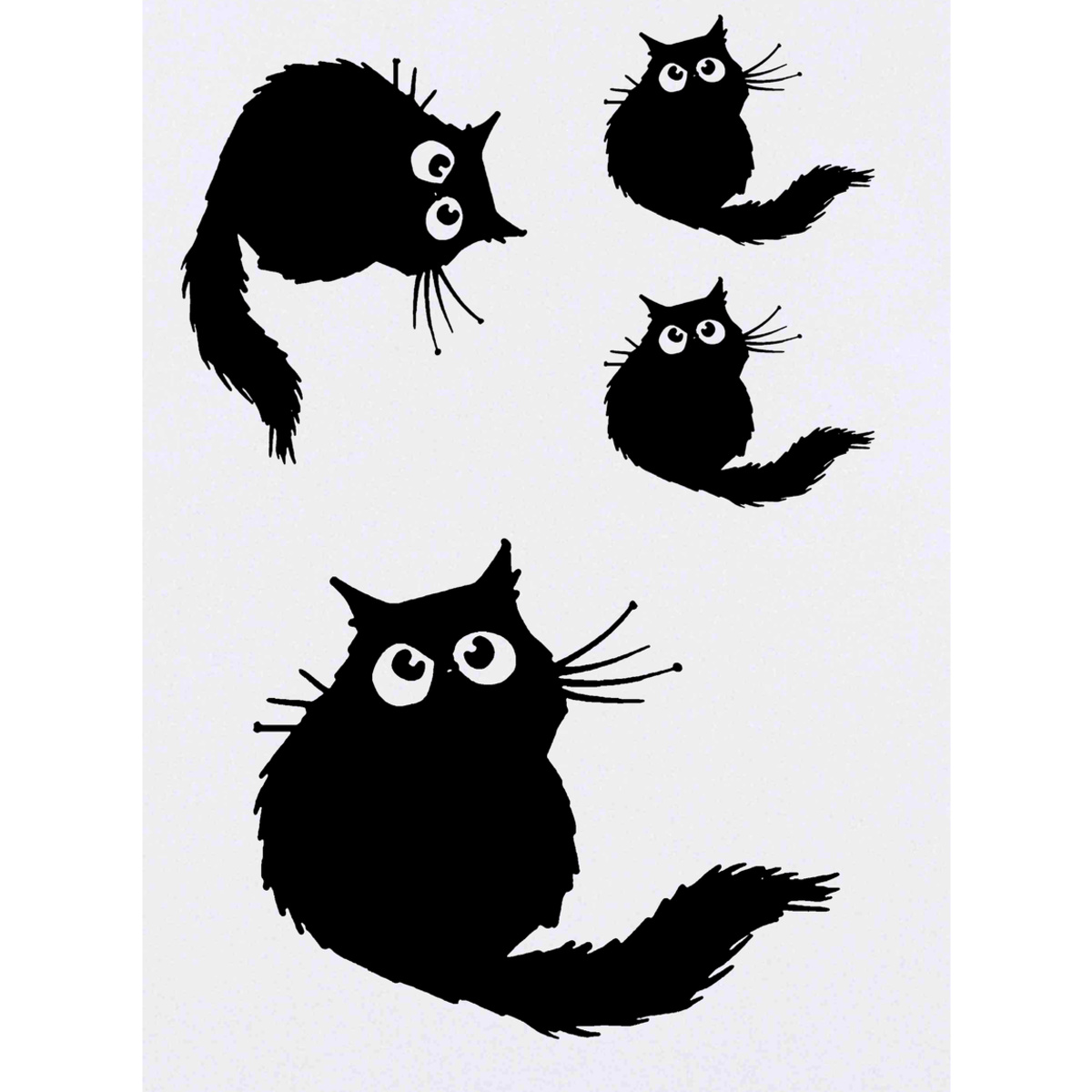 'Black Cat' Temporary Tattoos -  Water Resistant, Skin-Safe, Non-Toxic Transfers (TO034636)