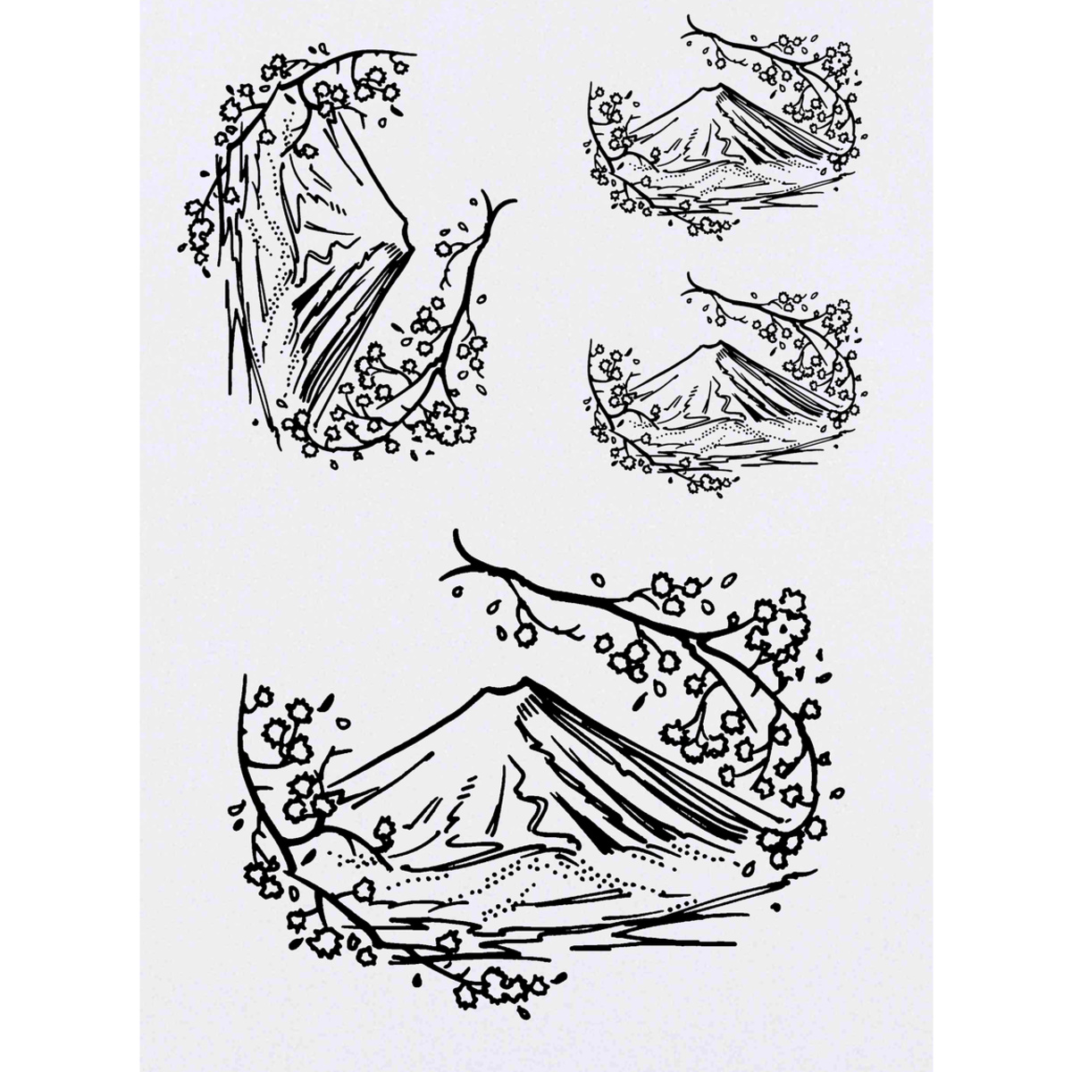 'Mount Fuji' Temporary Tattoos -  Water Resistant, Skin-Safe, Non-Toxic Transfers (TO038107)