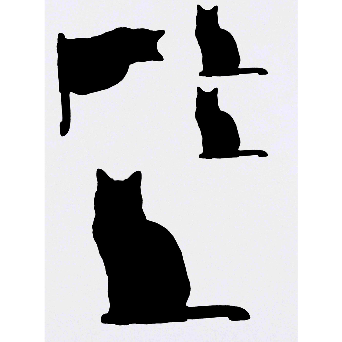 'Snowshoe Cat Silhouette' Temporary Tattoos -  Water Resistant, Skin-Safe, Non-Toxic Transfers (TO038252)