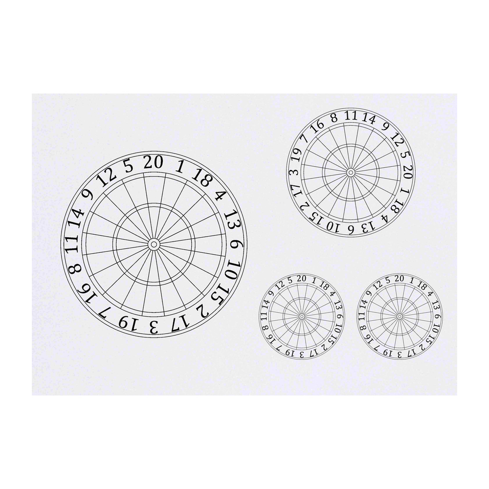 'Dartboard' Temporary Tattoos - Water Resistant, Skin-Safe, Non-Toxic Transfers (TO039560)