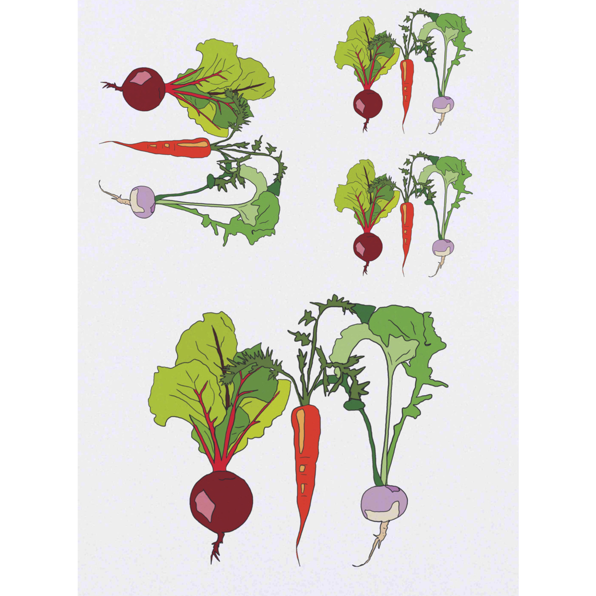 4 x 'Root vegetables ' Temporary Tattoos - Mixed-Size - Water Resistant Skin Safe Transfers for Parties, Costumes and Gifts (TO00061444)