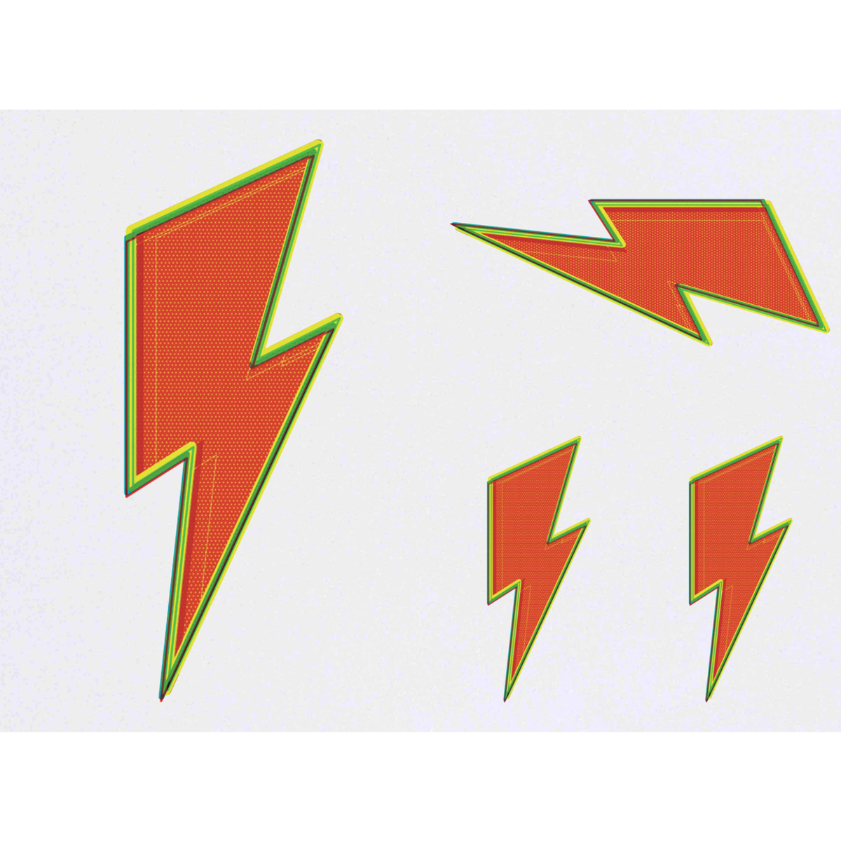 'Lightning Bolt Drawing Pop Art' Temporary Tattoos -  Water Resistant, Skin-Safe, Non-Toxic Transfers (TO039837)