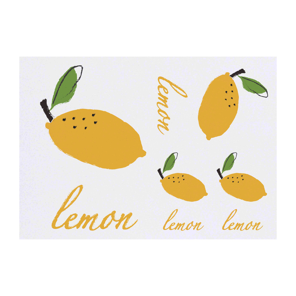 'Lemon Citrus Fruit Illustration Drawing' Temporary Tattoos - Water Resistant, Skin-Safe, Non-Toxic Transfers (TO040260)