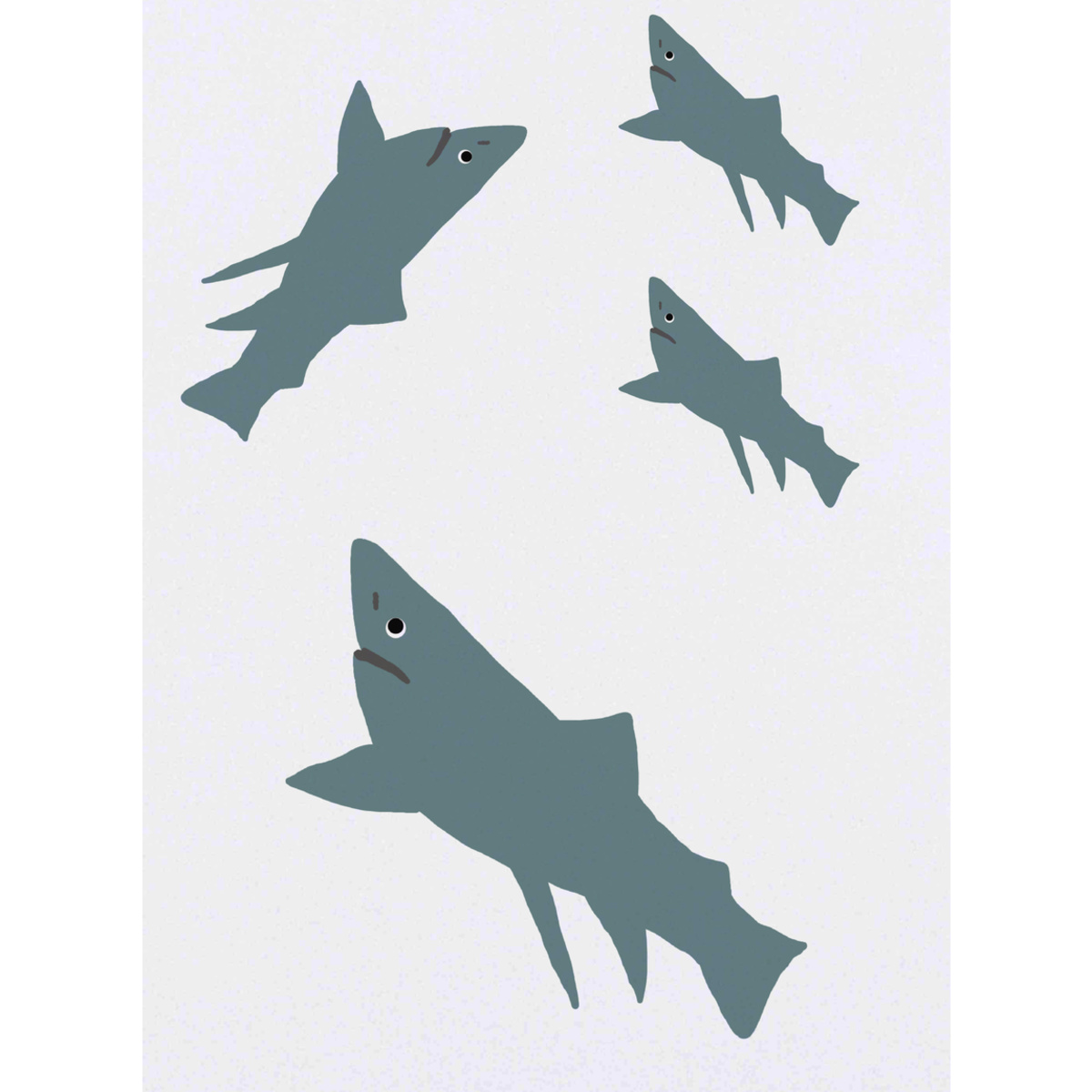 'A shark' Temporary Tattoos -  Water Resistant, Skin-Safe, Non-Toxic Transfers (TO040934)