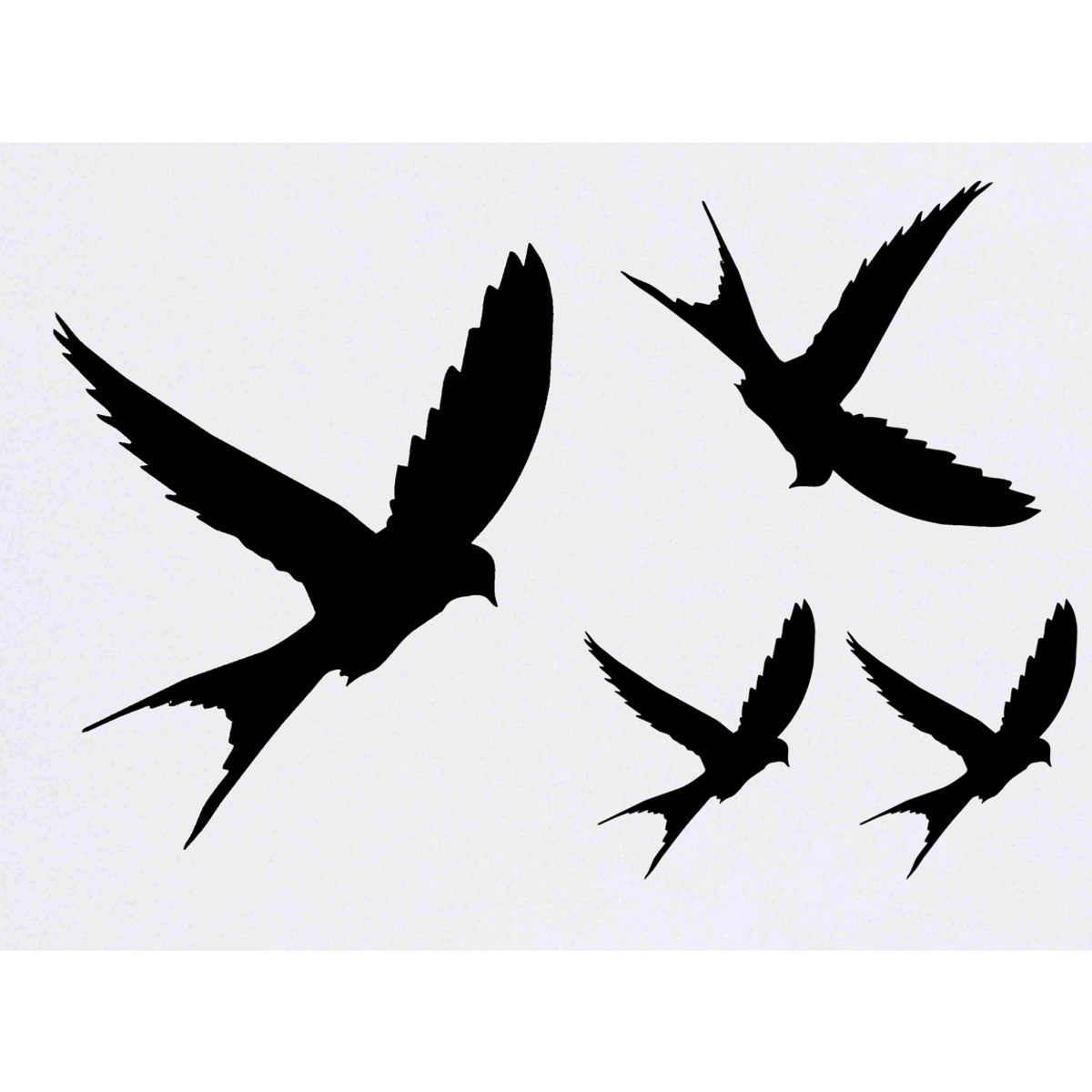 'Swallow' Temporary Tattoos -  Water Resistant, Skin-Safe, Non-Toxic Transfers (TO041420)