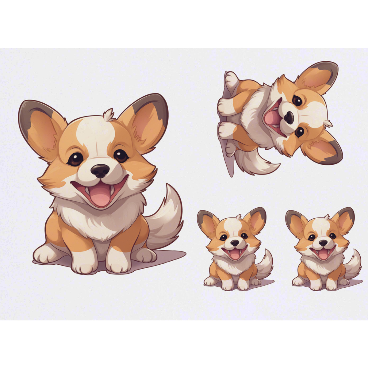 'Weish Corgi' Temporary Tattoos -  Water Resistant, Skin-Safe, Non-Toxic Transfers (TO043015)