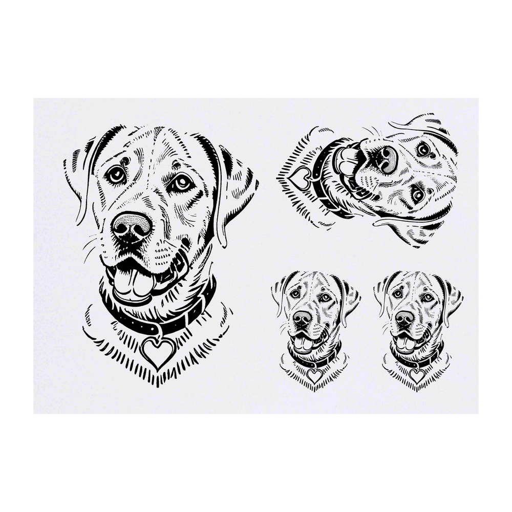 'Labrador Retriever Dog' Temporary Tattoos - Water Resistant, Skin-Safe, Non-Toxic Transfers (TO044146)