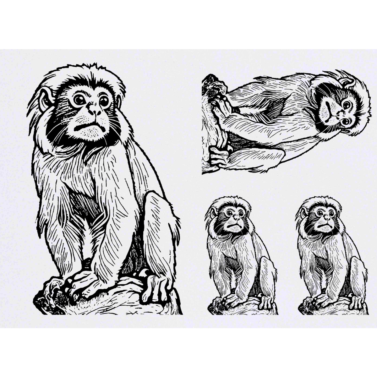 'Golden Lion Tamarin' Temporary Tattoos -  Water Resistant, Skin-Safe, Non-Toxic Transfers (TO046048)