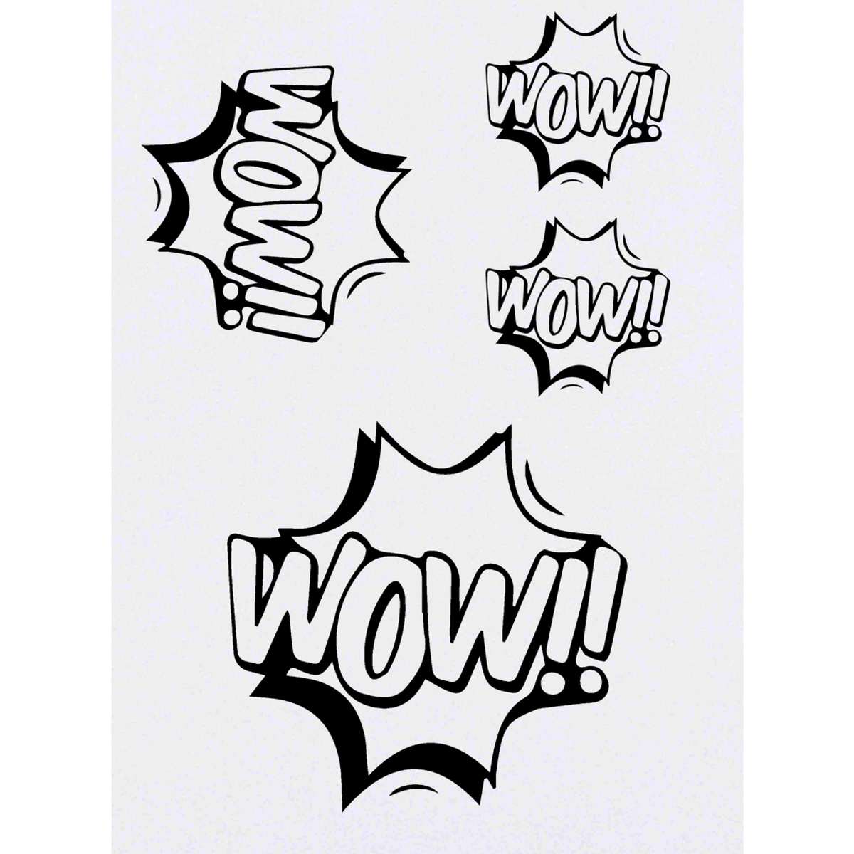 'Wow Comic Action Bubble' Temporary Tattoos -  Water Resistant, Skin-Safe, Non-Toxic Transfers (TO046893)