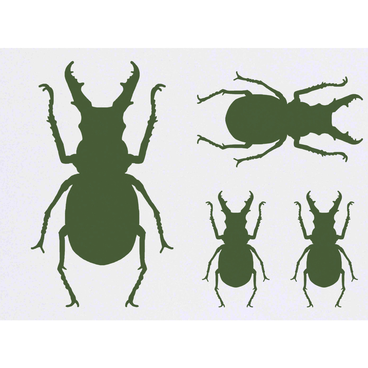 'Botanical Green Beetle' Temporary Tattoos -  Water Resistant, Skin-Safe, Non-Toxic Transfers (TO046935)