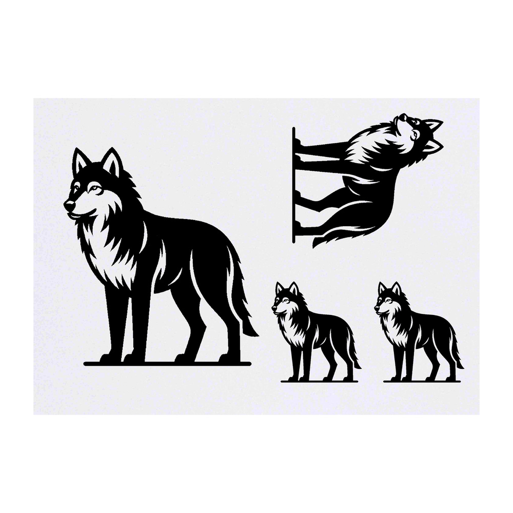 'Majestic Wolf' Temporary Tattoos - Water Resistant, Skin-Safe, Non-Toxic Transfers (TO047057)
