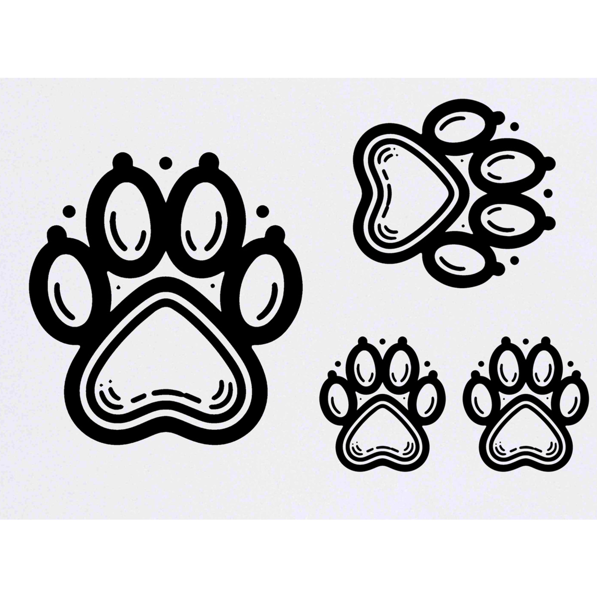 'Pet Paw Print' Temporary Tattoos -  Water Resistant, Skin-Safe, Non-Toxic Transfers (TO047695)