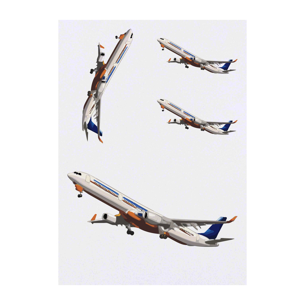 'Airplane Taking Off' Temporary Tattoos - Water Resistant, Skin-Safe, Non-Toxic Transfers (TO048036)
