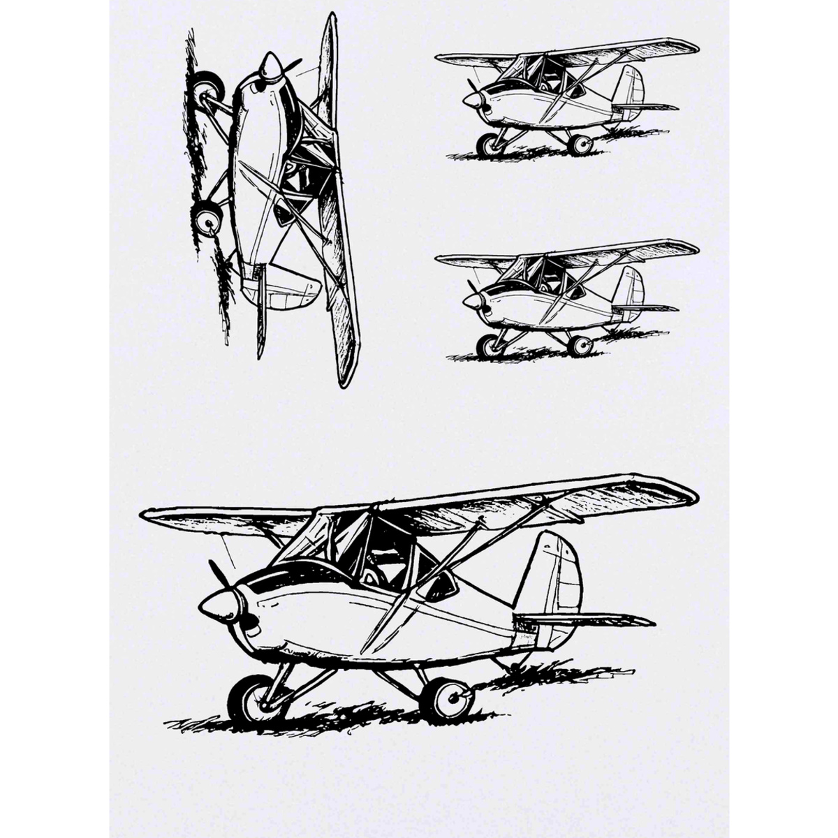 'Microlight Aircraft' Temporary Tattoos -  Water Resistant, Skin-Safe, Non-Toxic Transfers (TO048231)