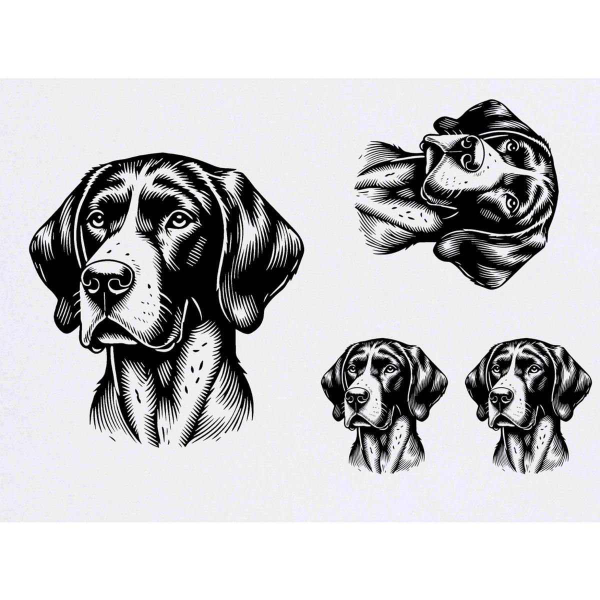 'German Shorthaired Pointer' Temporary Tattoos -  Water Resistant, Skin-Safe, Non-Toxic Transfers (TO048692)