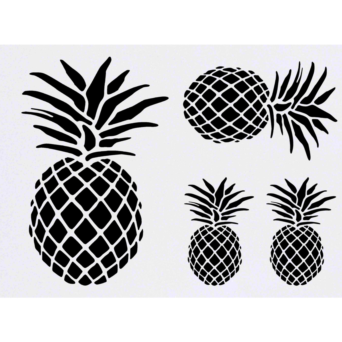 'Stylised Pineapple' Temporary Tattoo Transfers - Water Resistant Skin Safe Designs for Parties, Costumes and Gifts (TO048740)