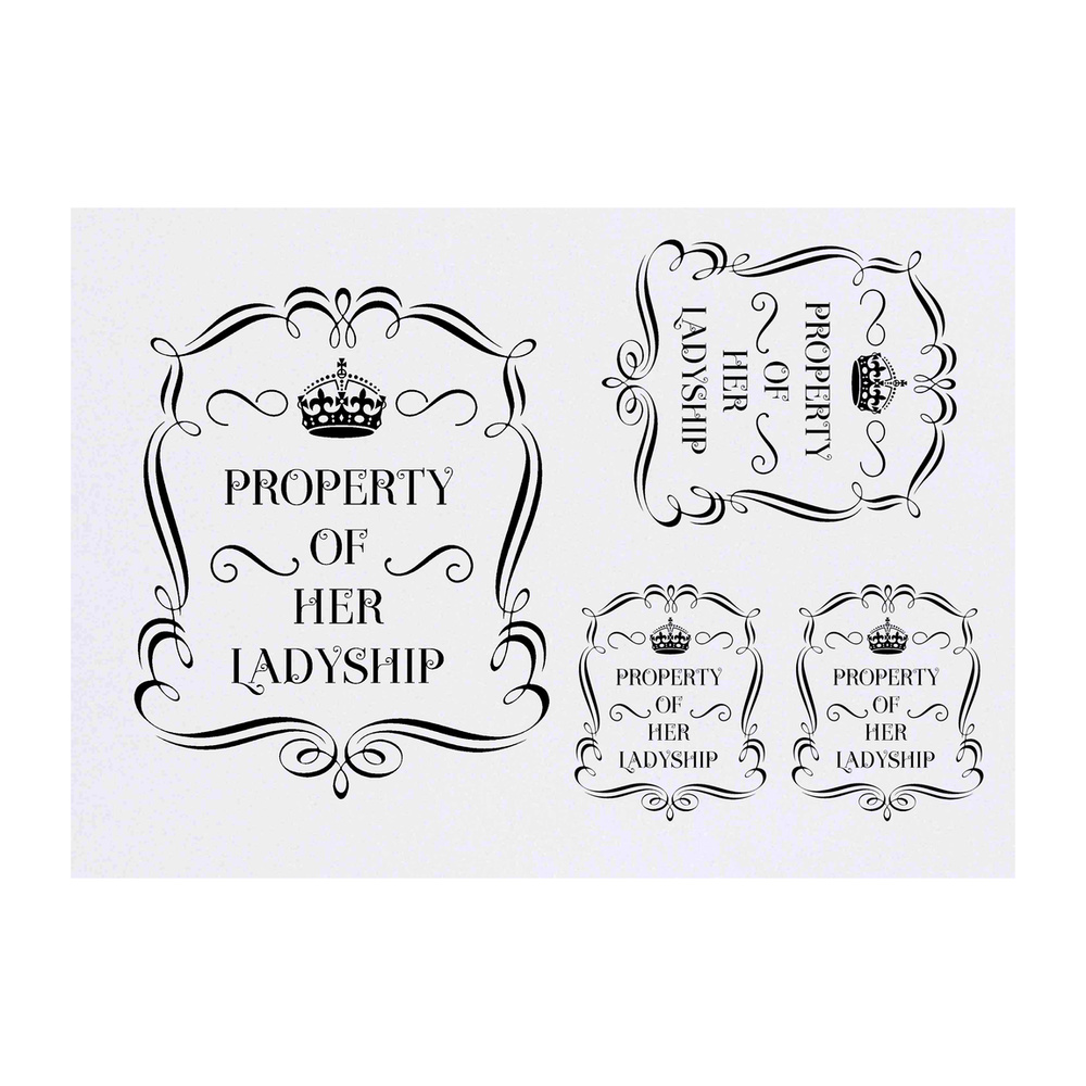'Property Of Her Ladyship' Temporary Tattoos - Water Resistant, Skin-Safe, Non-Toxic Transfers (TO049628)