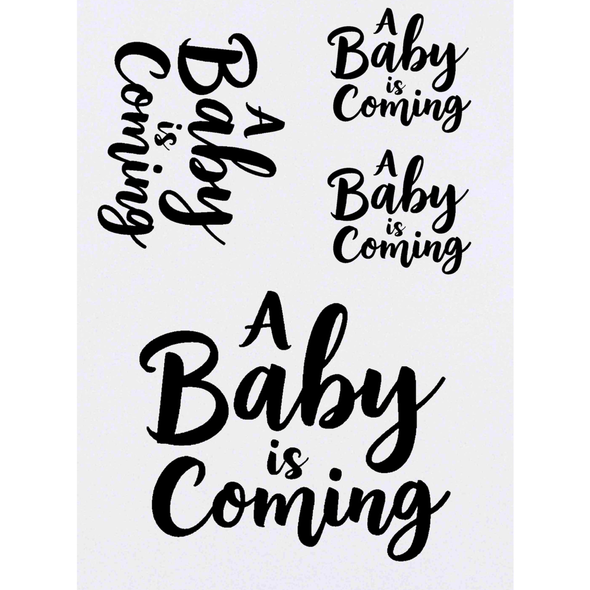 'A Baby Is Coming' Temporary Tattoos -  Water Resistant, Skin-Safe, Non-Toxic Transfers (TO051035)