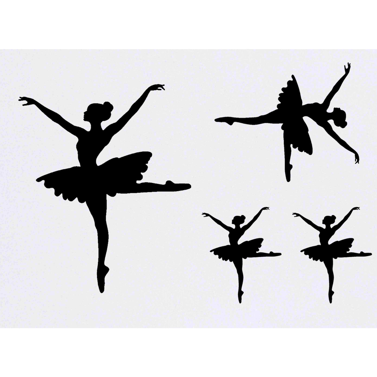 'Ballerina Silhouette' Temporary Tattoos -  Water Resistant, Skin-Safe, Non-Toxic Transfers (TO052849)