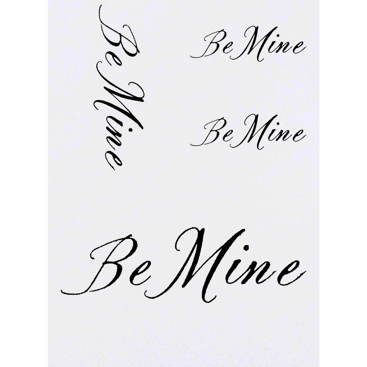 'Be Mine' Temporary Tattoos -  Water Resistant, Skin-Safe, Non-Toxic Transfers (TO052980)