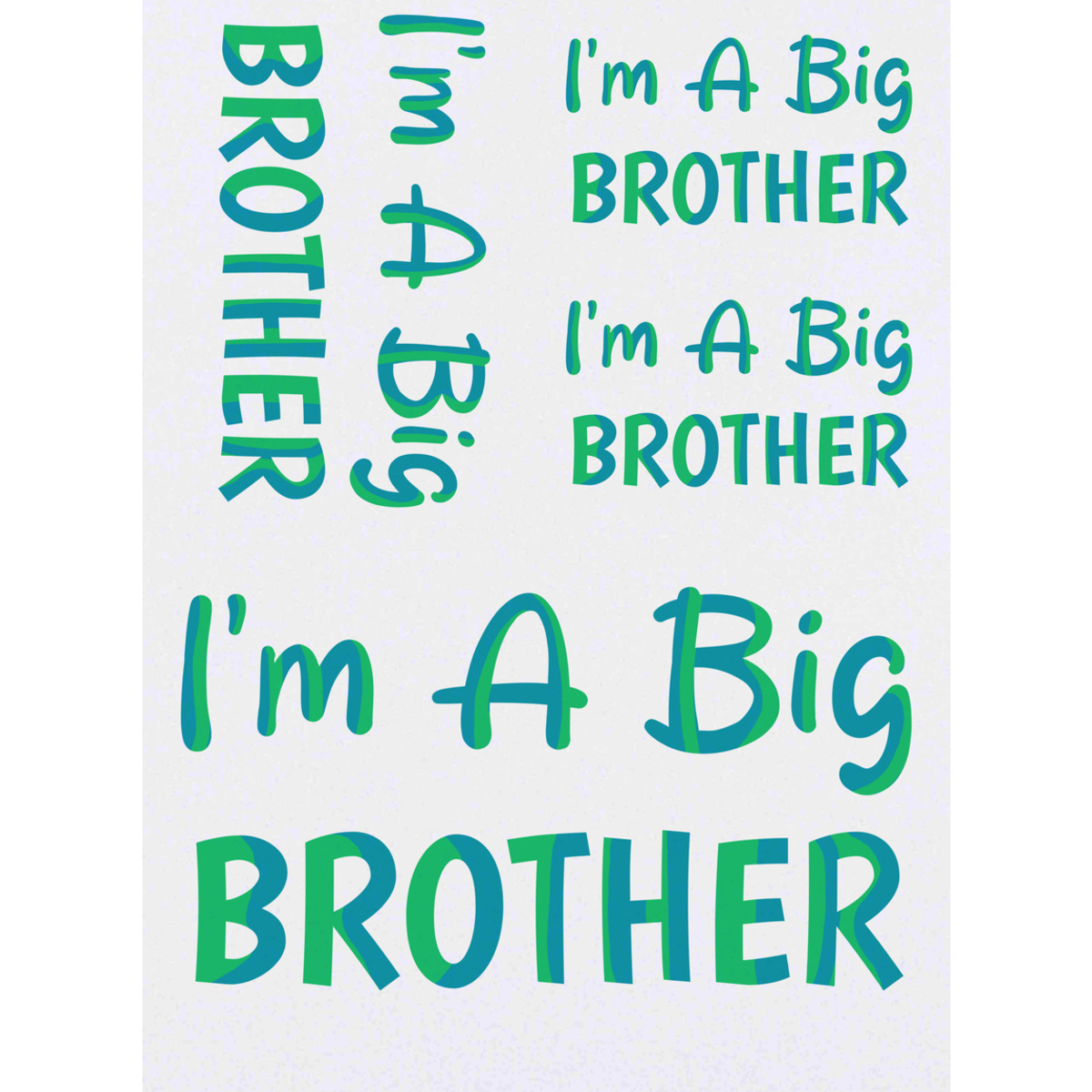 'I'm A Big Brother' Temporary Tattoo Transfers - Water Resistant Skin Safe Designs for Parties, Costumes and Gifts (TO053488)