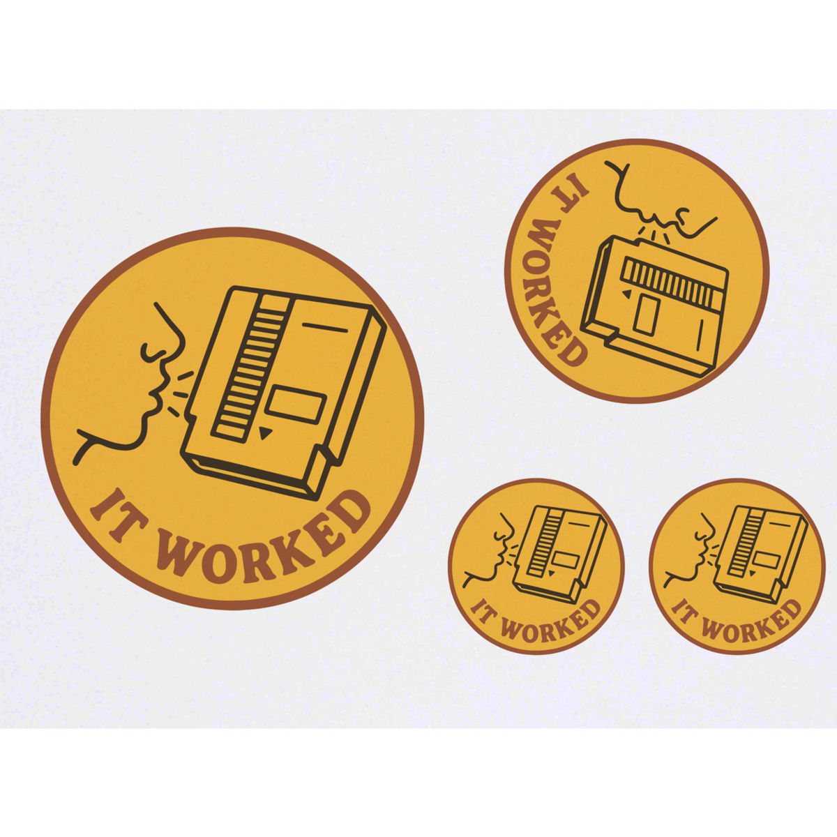 'Blew Into Cartridge and It Worked' Temporary Tattoos -  Water Resistant, Skin-Safe, Non-Toxic Transfers (TO054103)