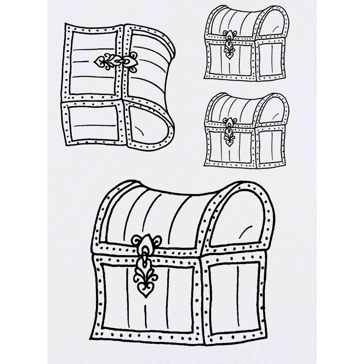 'Treasure Chest' Temporary Tattoos -  Water Resistant, Skin-Safe, Non-Toxic Transfers (TO054388)