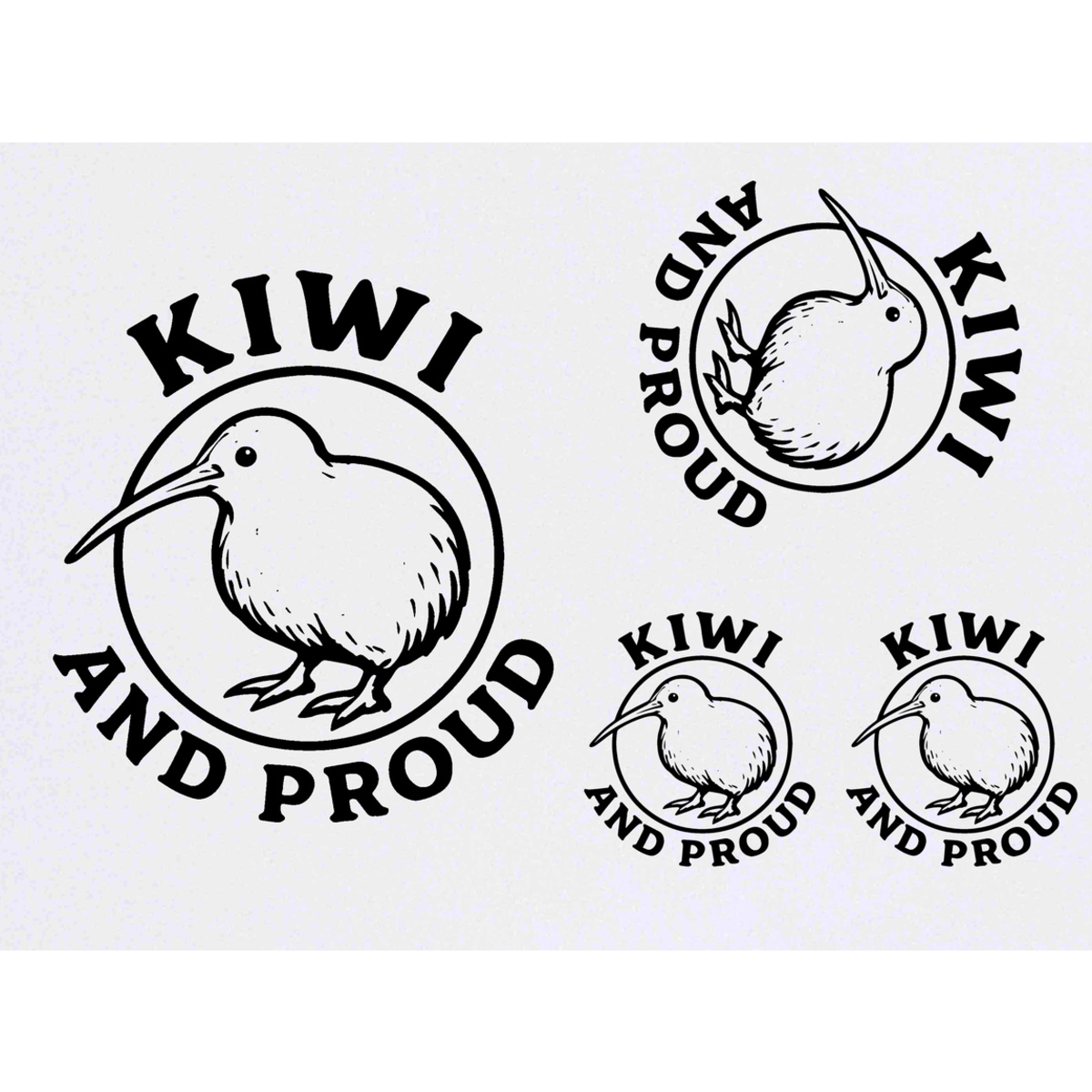 'Kiwi and Proud' Temporary Tattoos -  Water Resistant, Skin-Safe, Non-Toxic Transfers (TO054457)
