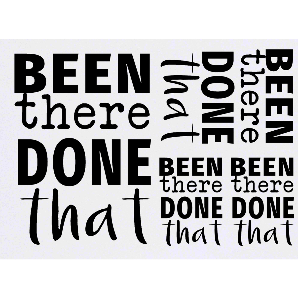 'Been There Done That' Temporary Tattoos -  Water Resistant, Skin-Safe, Non-Toxic Transfers (TO055161)