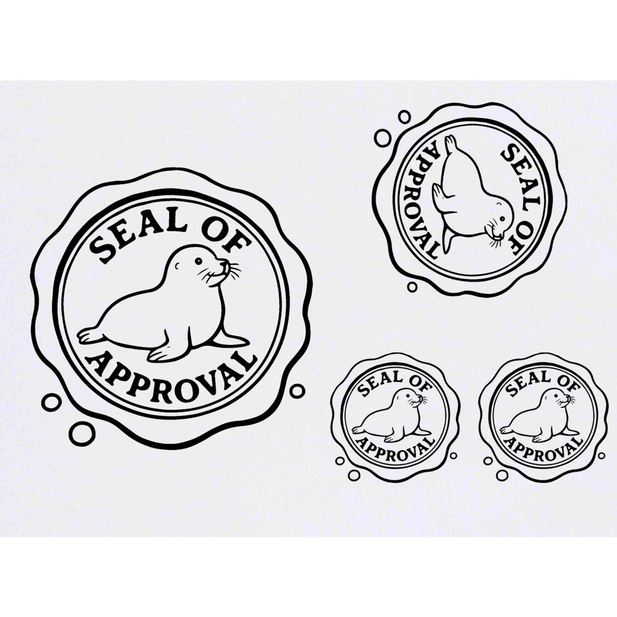 'Seal of Approval' Temporary Tattoos -  Water Resistant, Skin-Safe, Non-Toxic Transfers (TO055757)