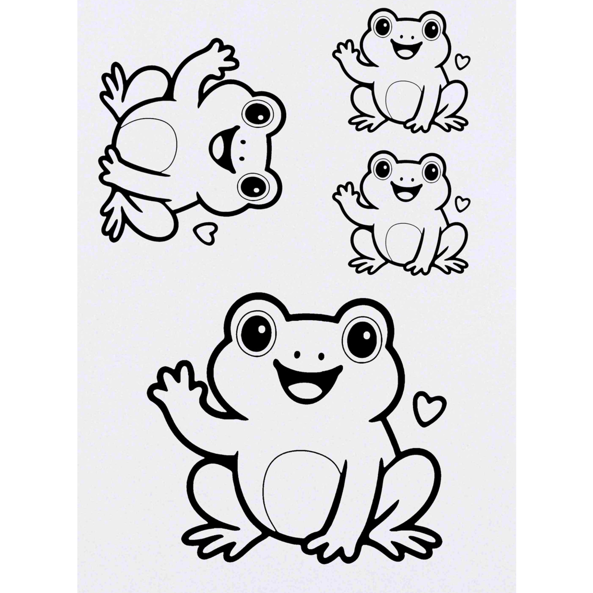 'Sweetheart Frog' Temporary Tattoos -  Water Resistant, Skin-Safe, Non-Toxic Transfers (TO055827)