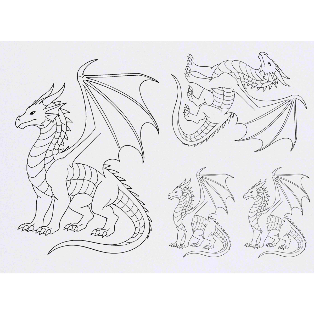 'Dragon' Temporary Tattoos -  Water Resistant, Skin-Safe, Non-Toxic Transfers (TO057276)