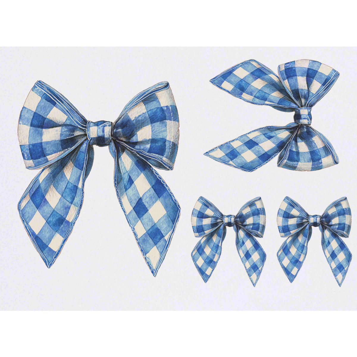 'Vintage Checkered Bow' Temporary Tattoos -  Water Resistant, Skin-Safe, Non-Toxic Transfers (TO057324)