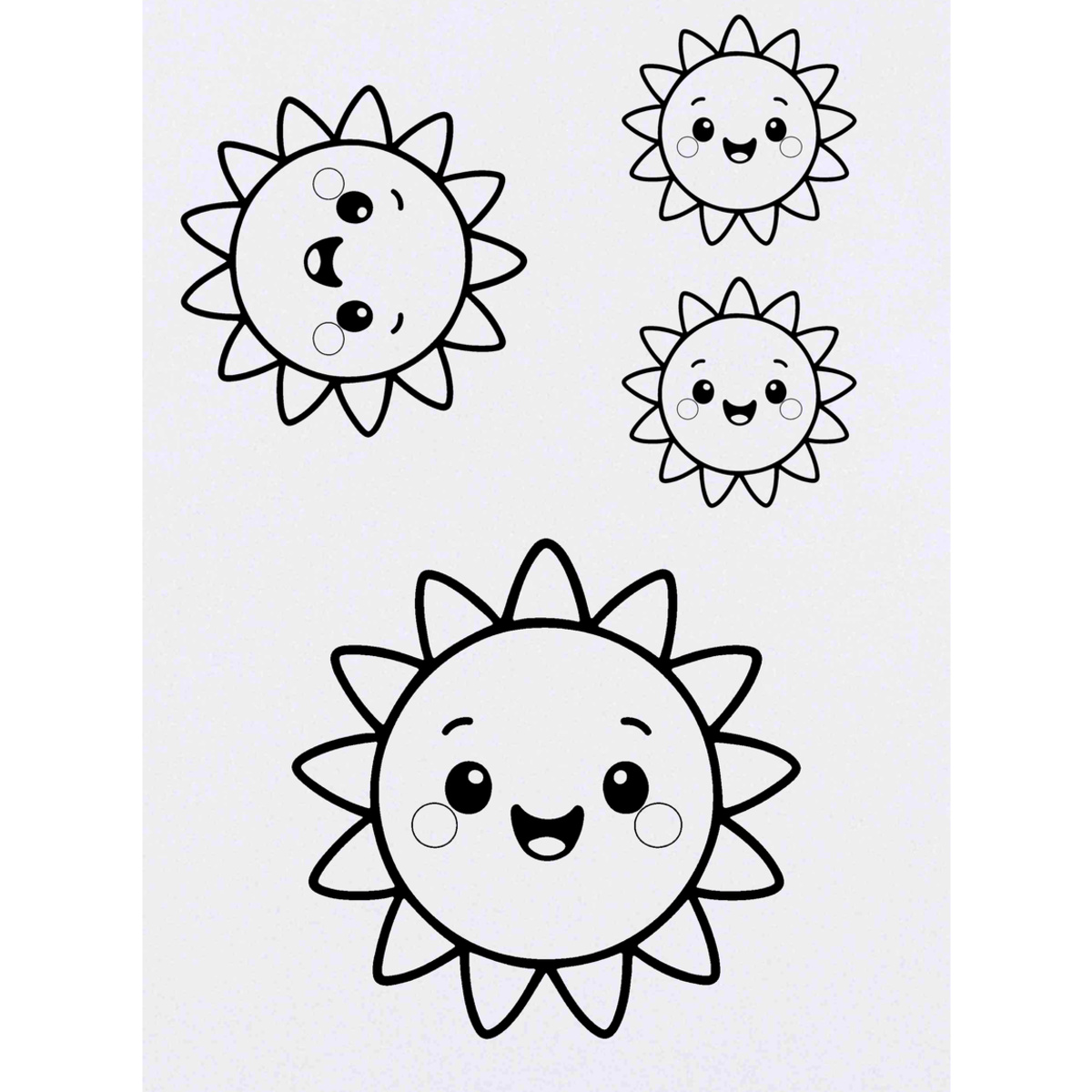 'Cute Sunshine' Temporary Tattoos -  Water Resistant, Skin-Safe, Non-Toxic Transfers (TO057397)