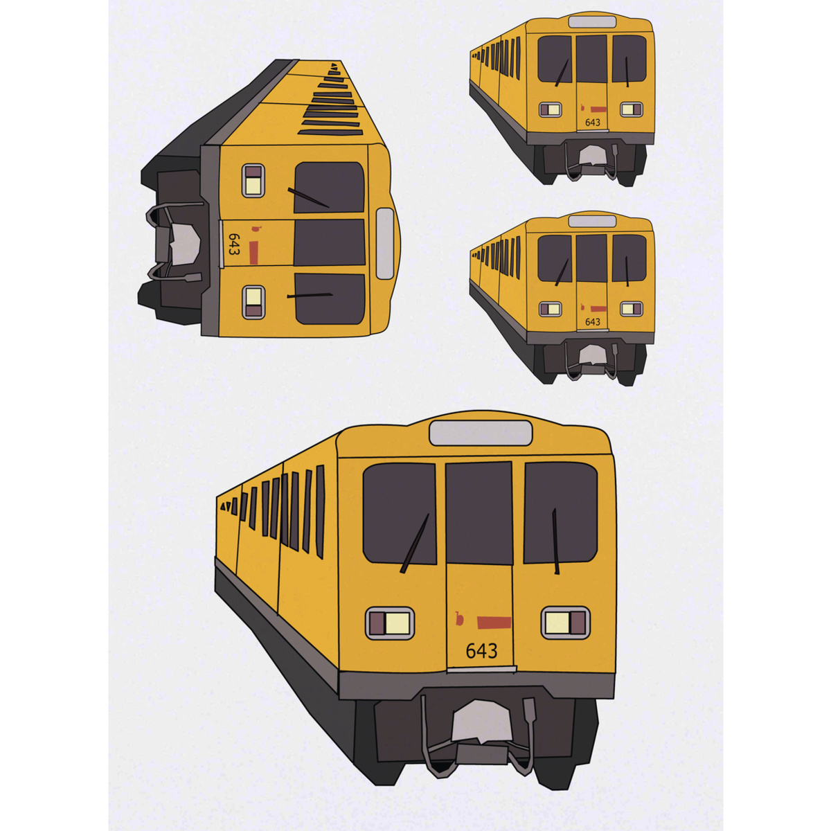 'Tram for City Transportation' Temporary Tattoos -  Water Resistant, Skin-Safe, Non-Toxic Transfers (TO058024)
