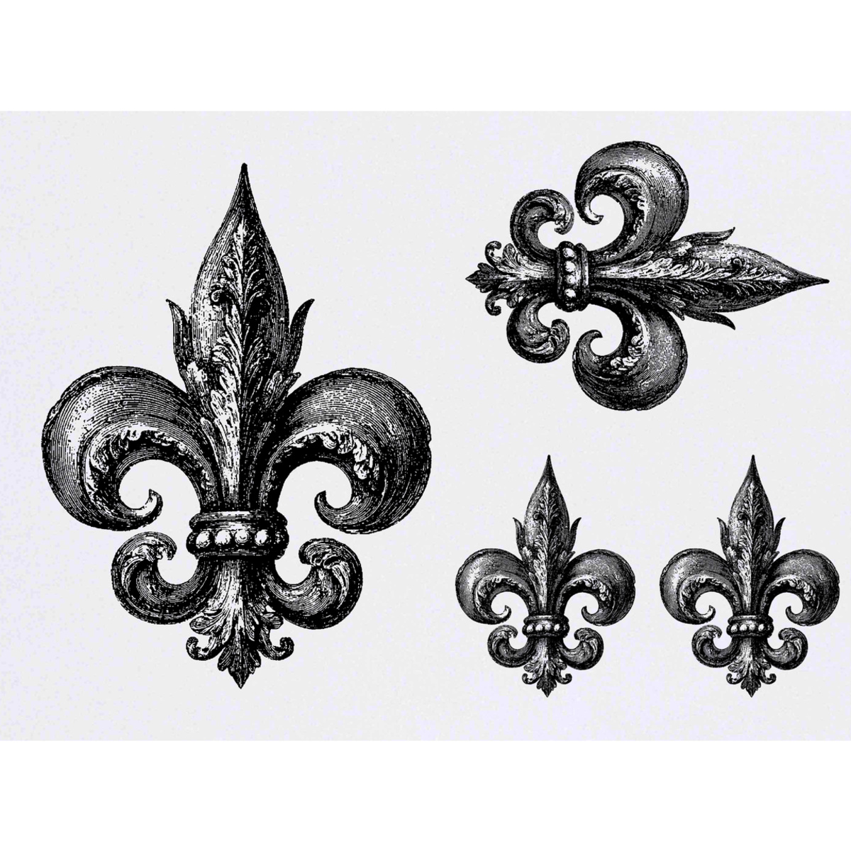 'Fleur-De-Lis ' Temporary Tattoos -  Water Resistant, Skin-Safe, Non-Toxic Transfers (TO058822)