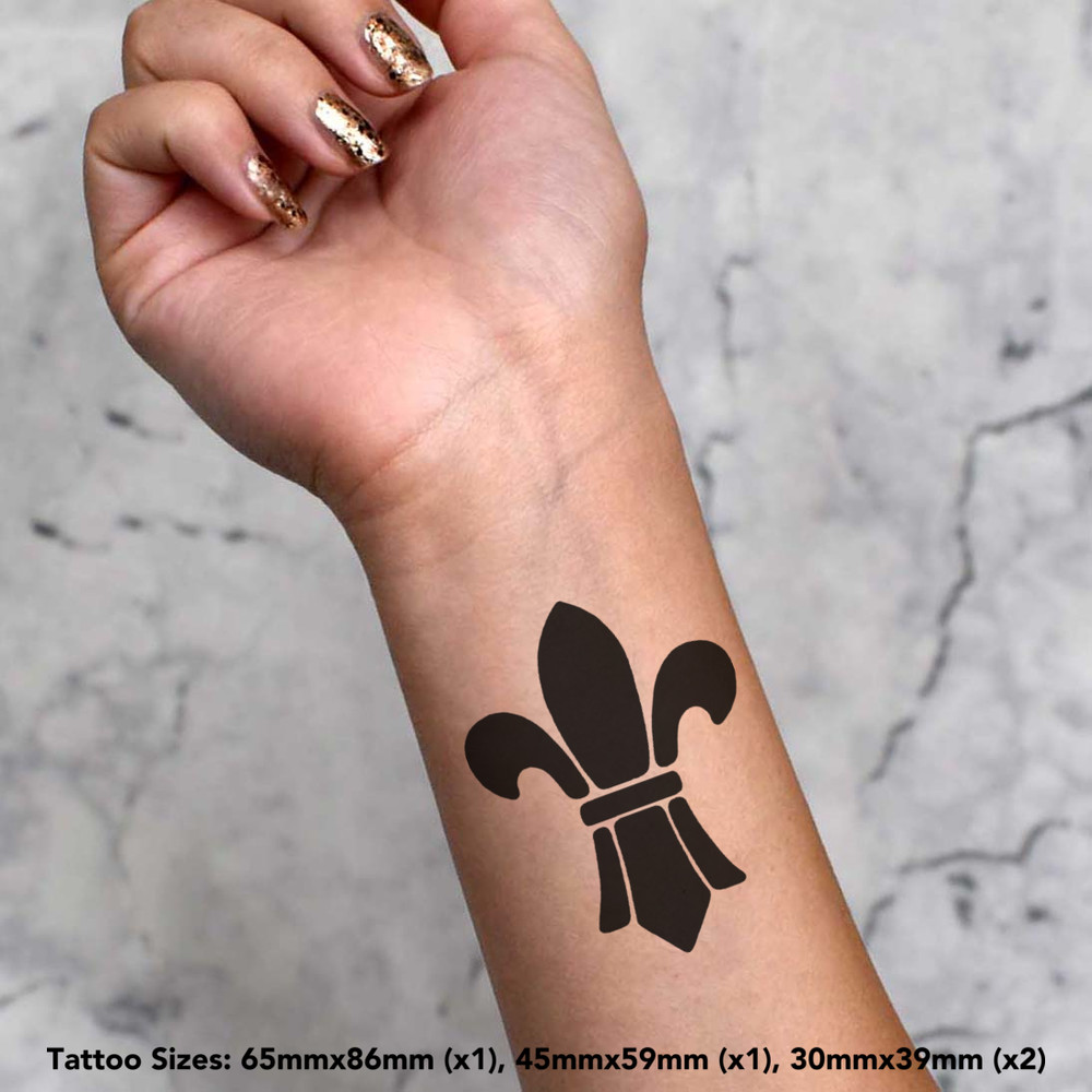Détails Sur Fleur De Lys Tatouages Temporaires To021463