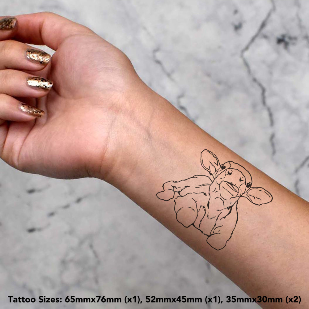 4 x Cute Cow Temporary Tattoos TO00036567
