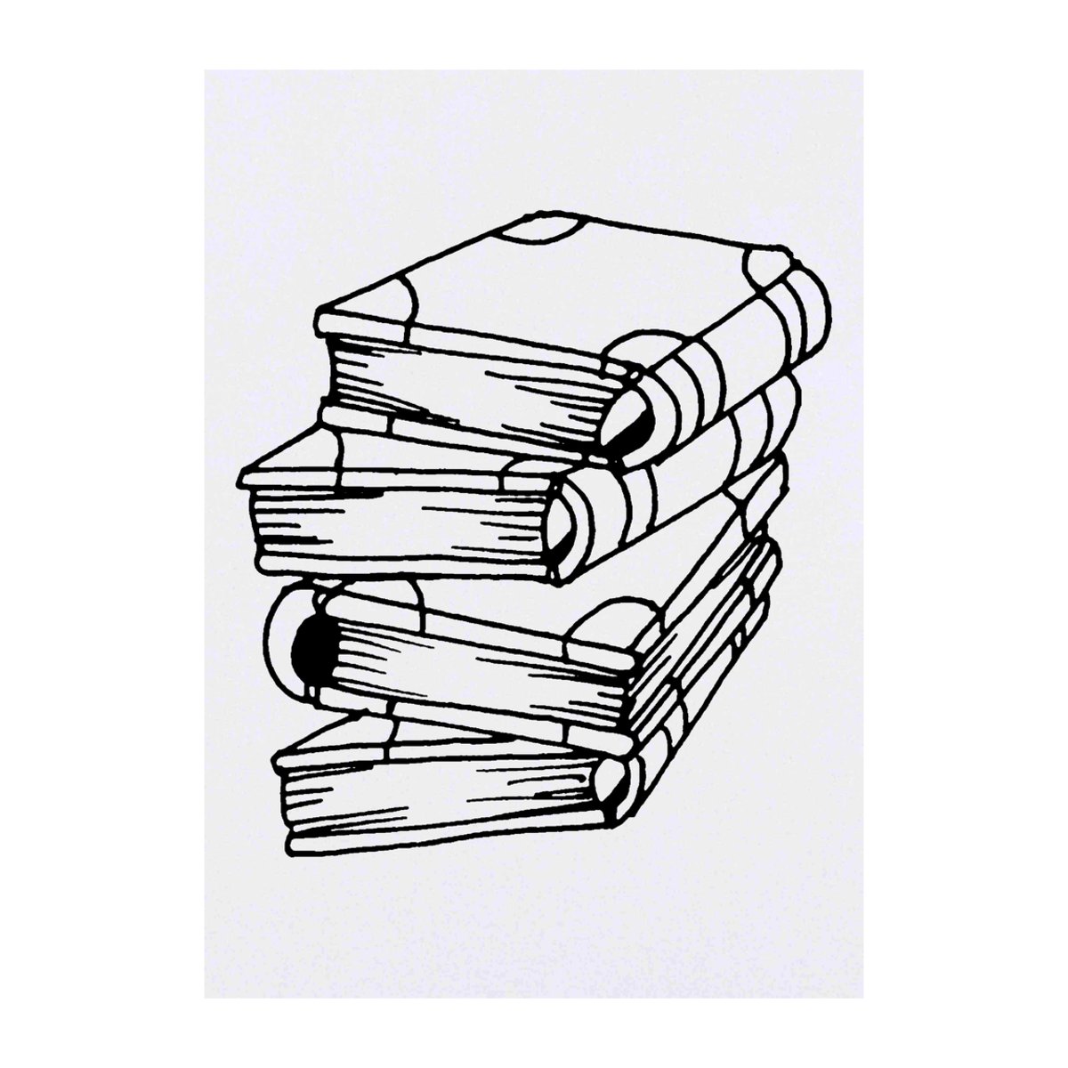 'Books' Temporary Tattoo -  Water Resistant, Skin-Safe, Non-Toxic Transfer (TO00017685)
