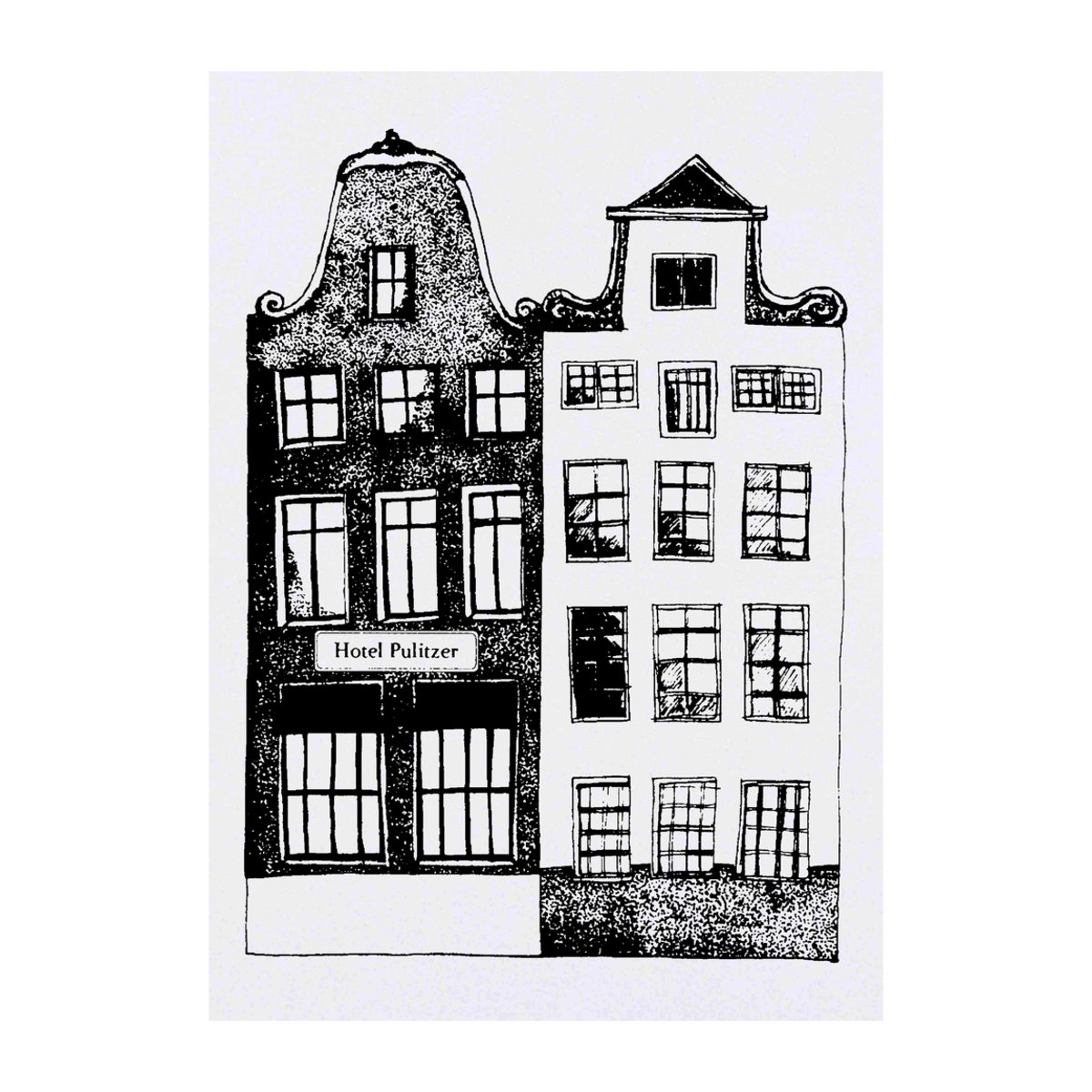 'Amsterdam Buildings' Temporary Tattoo -  Water Resistant, Skin-Safe, Non-Toxic Transfer (TO00018871)