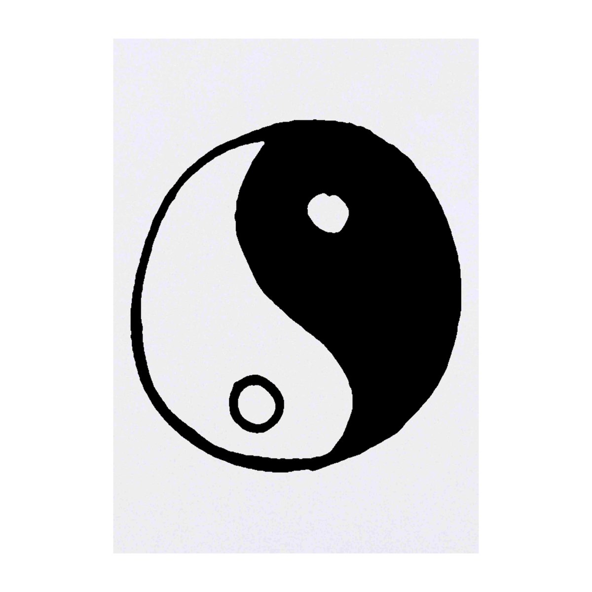'Yin & Yang' Temporary Tattoo - A6 - Water Resistant Skin Safe Transfer for Parties, Costumes and Gifts (TO00018973)