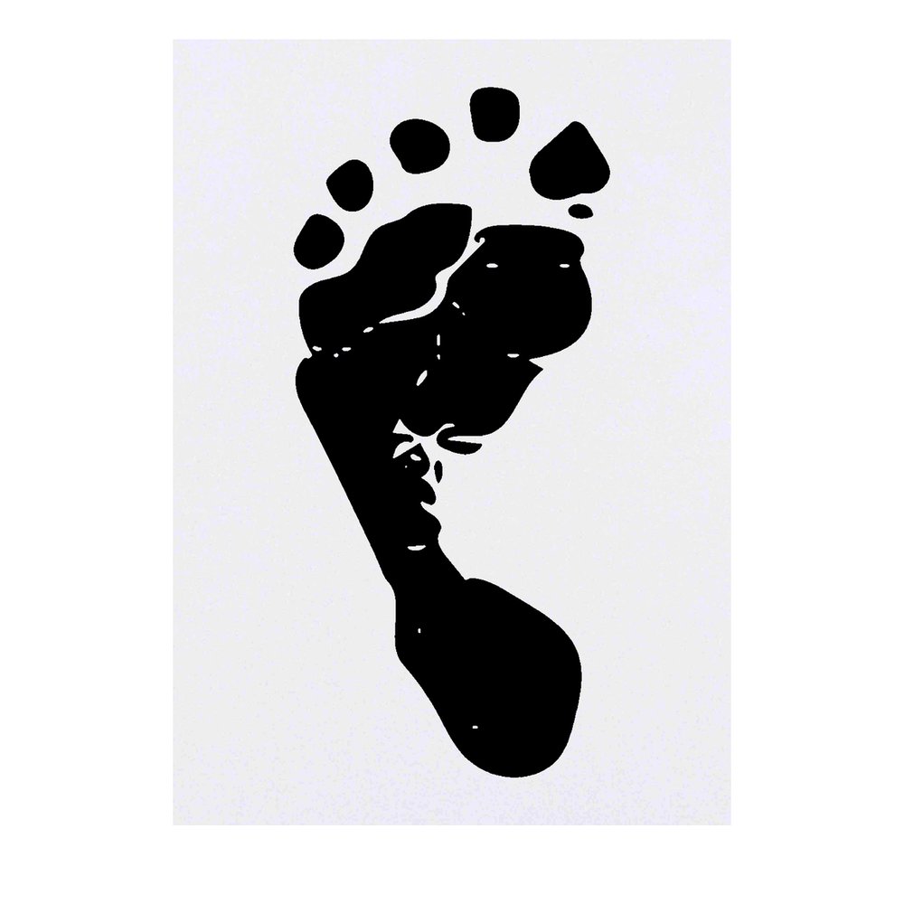 'Left Footprint' Temporary Tattoo - Water Resistant, Skin-Safe, Non-Toxic Transfer (TO00019827)