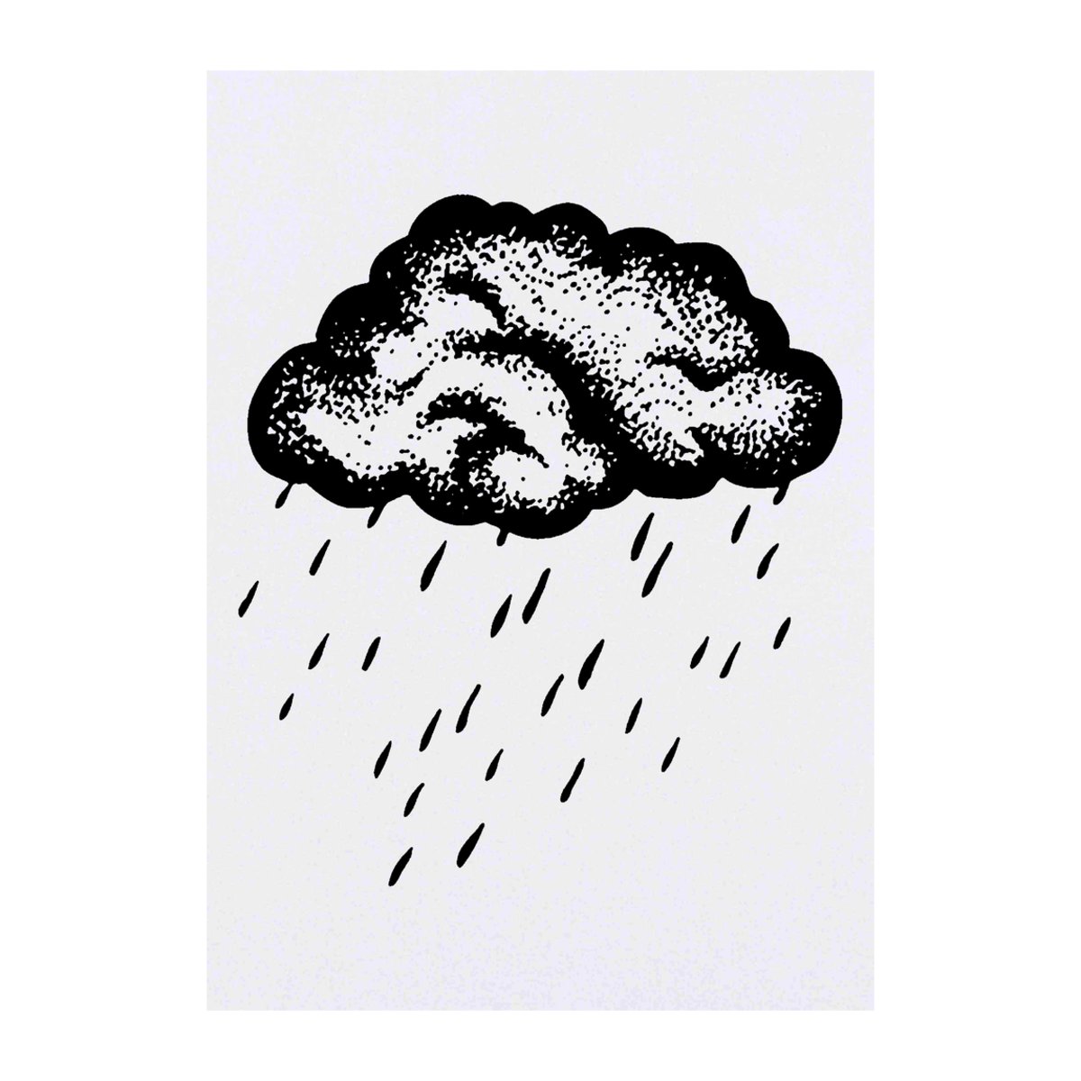'Rain Cloud' Temporary Tattoo -  Water Resistant, Skin-Safe, Non-Toxic Transfer (TO00019830)
